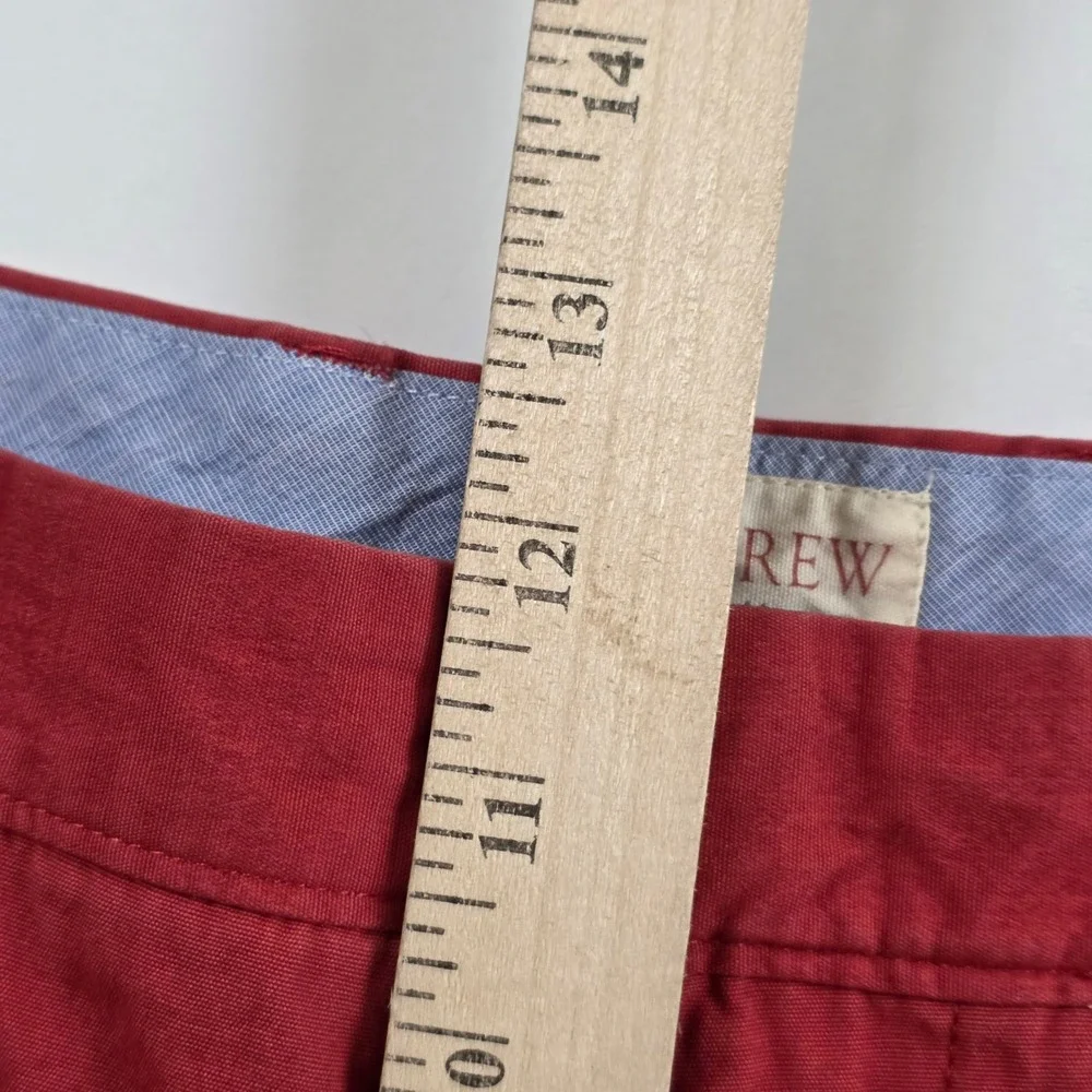 J.Crew Chino Shorts Mens 35 Red Classic Fit Preppy Style Cotton Summer Fashion